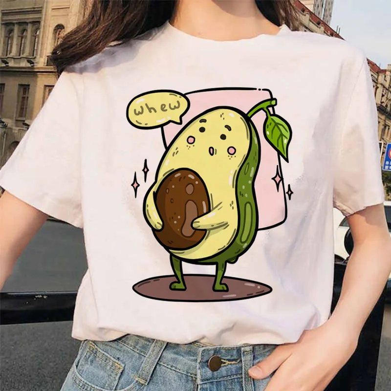 Авокадо Футболка женская kawaii vegan femme Топ футболки футболка уличная одежда с графическим принтом 90s одежда гранж Женская harajuku футболка - Цвет: 4933