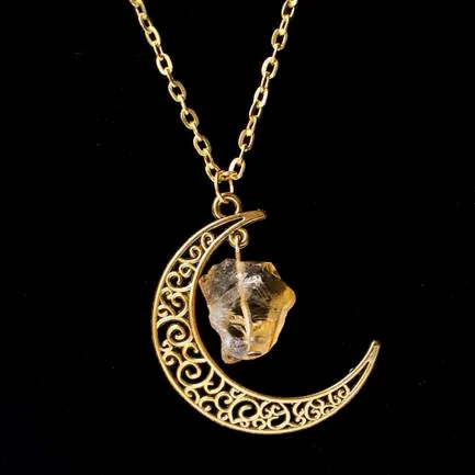 Hzew ожерелье Сейлор Мун солнце и луна Ювелирные изделия Золотой натуральный