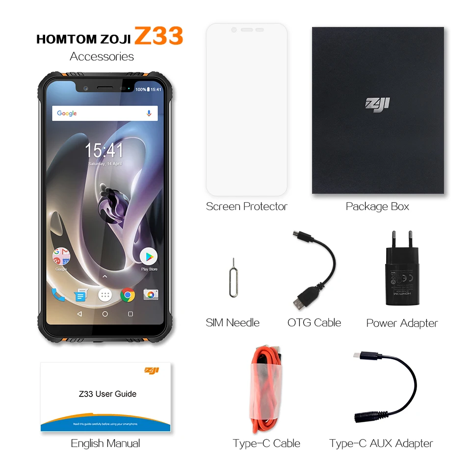 Оригинальная глобальная версия HOMTOM ZOJI Z33 IP68 водонепроницаемый смартфон
