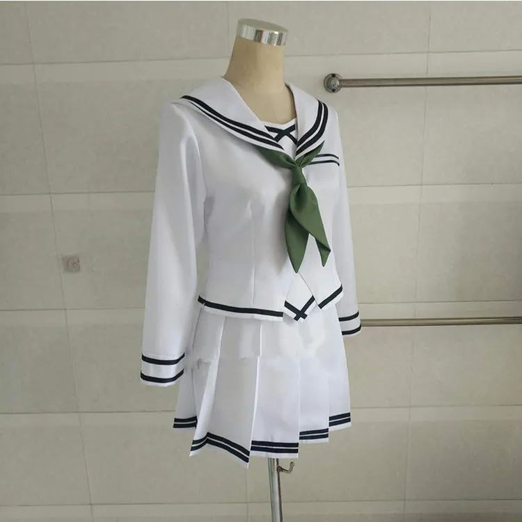 Kannagi Yuuri косплей японский ежедневный Школьный костюм белый матросский на заказ |
