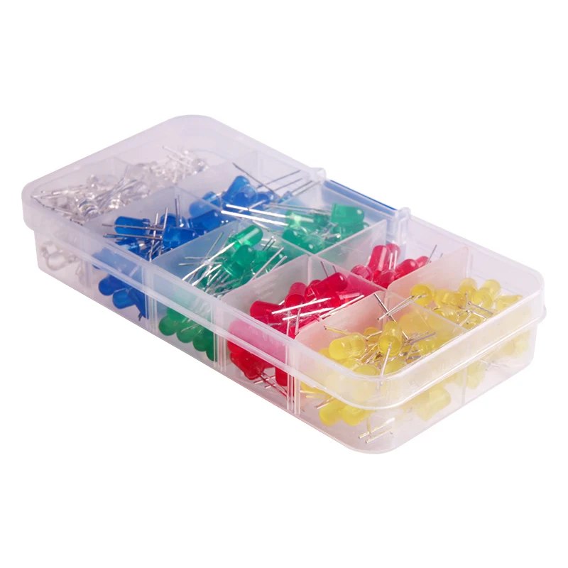 Набор светодиодных ламп Glyduino 300 шт. 3 мм 5 белый желтый красный зеленый синий