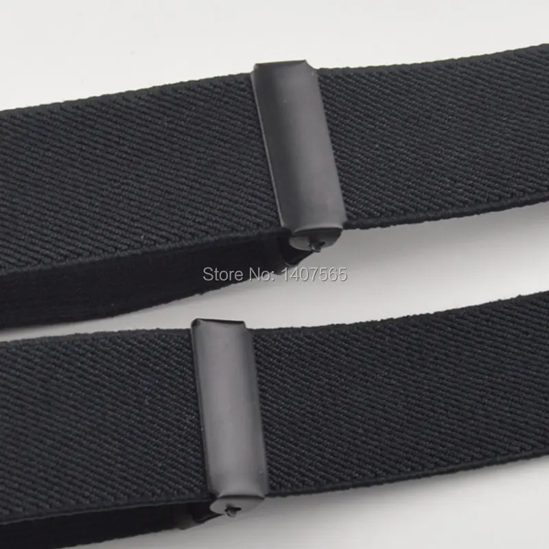 Модные черные подтяжки унисекс с 4 зажимами для женщин и мужчин раздельных брюк