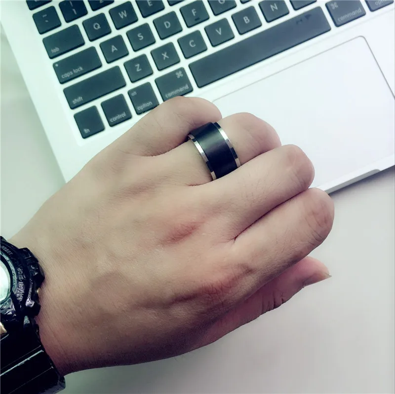 Кольцо-Спиннер для мужчин и женщин нержавеющая сталь 12 мм