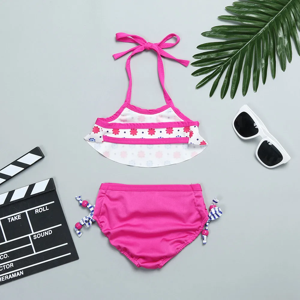 Girls Clothes Kid Baby Child Toddler Floral Printed Swimwear Bathing Bikini Briefs Set Outfits Swimsuit | Детская одежда и обувь