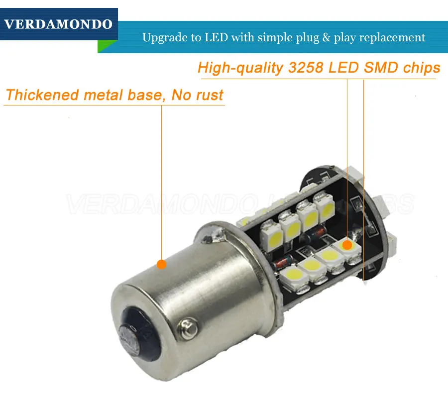 1 шт. супер яркий белый 12 В 1156 BA15S P21W 3528 SMD 44 светодиодный Автомобильный задний