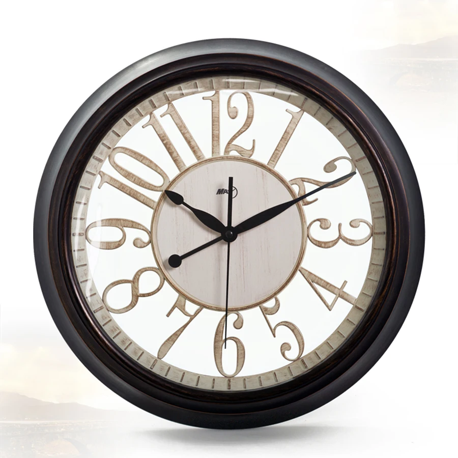 Европейские Большие настенные часы для гостиной Ретро дизайн бесшумные
