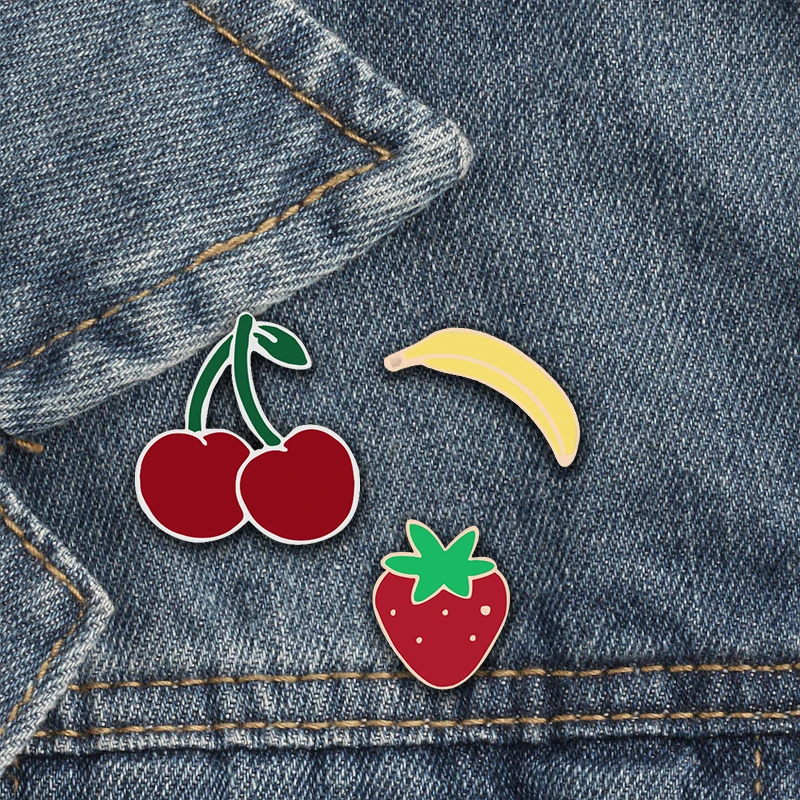 3 шт./компл. мультфильм фрукты Радуга солнце облако Луна Звезда Брошь сексуальная