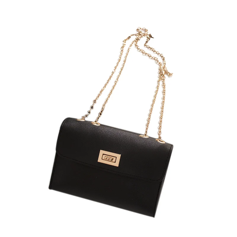 Модная маленькая квадратная сумка для мобильного телефона черная