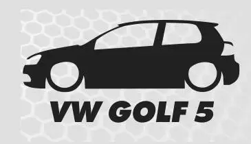 golf 5 black Автомобильный стикер для volksagen Гольф 7 Гольф 6 Гольф 5 Гольф 4 Гольф 3 Гольф 2 Гольф 1 mk1 mk2 mk3 mk4 mk5 mk6 mk7 - Название цвета: golf 5 black