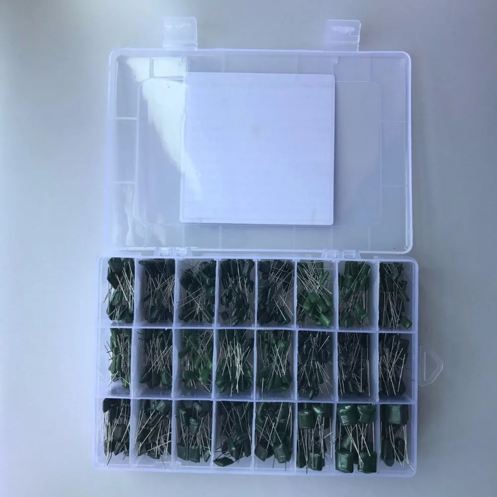 24 Values 660pcs 100V 2A221 ~ 2A474 2A331 2A471 2A561 2A681 2A102 2A222 2A302 Polyester Film Capacitor Assorted Kit | Автомобили и