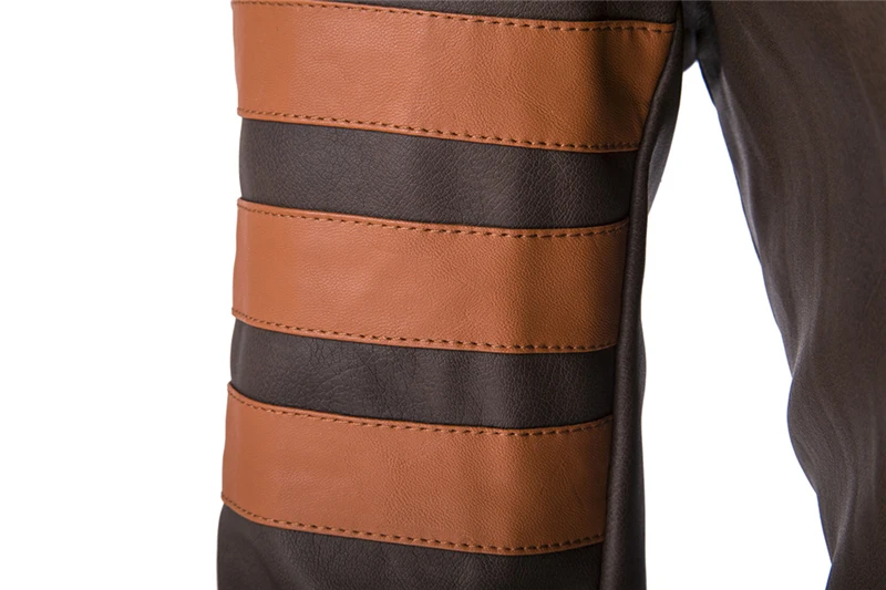 Мужская байкерская куртка из искусственной кожи на молнии размеры до 5XL | одежда