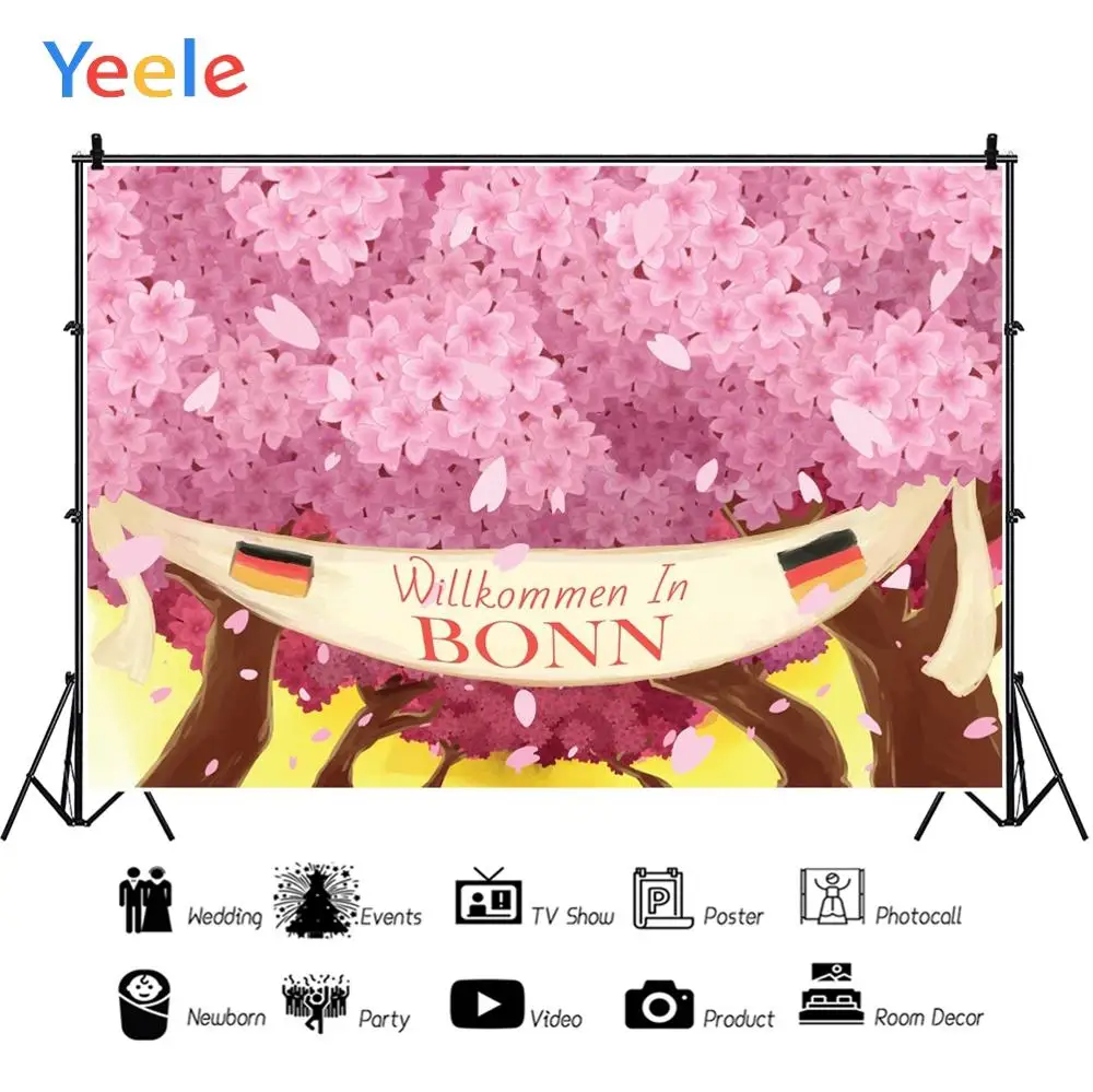 Yeele цветы Willkommen в городе Бонн плакаты Германия Индивидуальные фотографии фоны