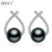brand pearl jewelry accessories 100 natural freshwater pearl earrings 925 sterling silver jewelry for women wedding gift