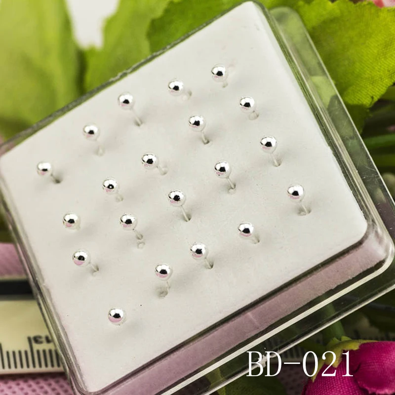 

2MM/3MM Ball Shape Nose Stud Silver Jewelry Body piercing jewelry Nose Nail Women's Fashion Tunnel Jewelry