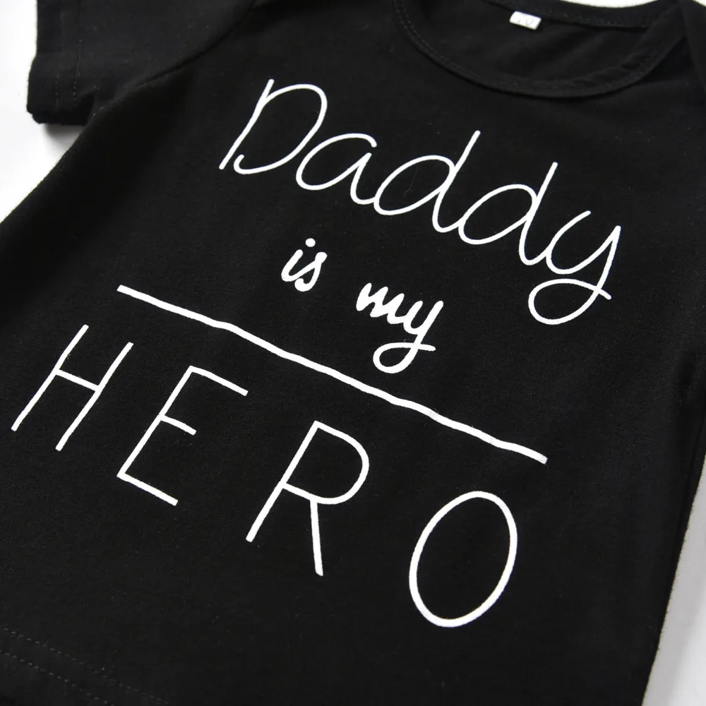 Детская летняя хлопковая футболка с коротким рукавом и надписью DAD Is My