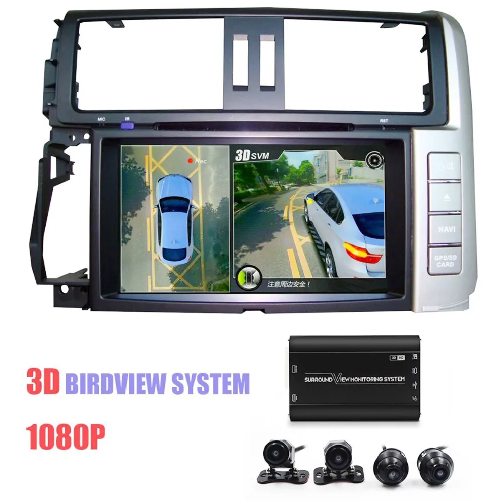 Новейшая система мониторинга автомобиля 3D HD 360 Surroundview вид с птицы 4 камеры DVR