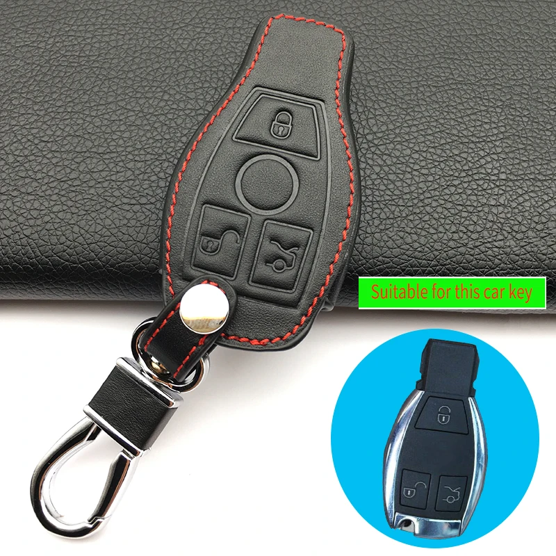 Кожаный чехол для ключей с дистанционным управлением Benz W203 W210 W211 amg W204 C E S CLS CLK CLA SLK