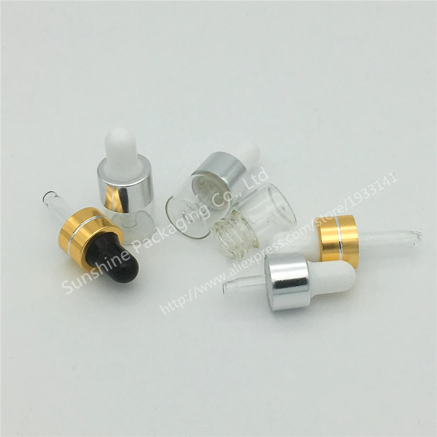 

500PCS 1ML Small Clear Glass Dropper Bottle 1cc Mini Glass Vial With Pipette Dropper, Glass Bottle- Hot sale