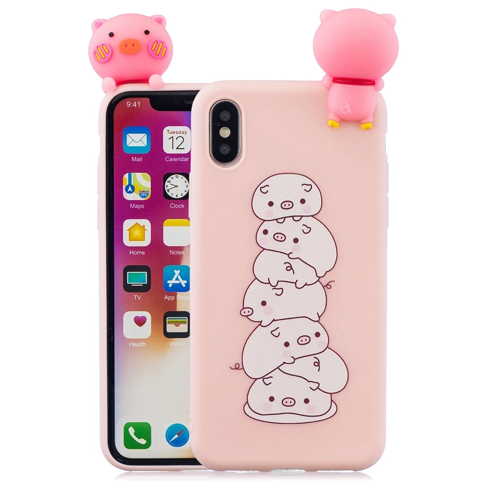 Мягкий силиконовый чехол для iPhone 5 5S SE 6 6s 7 8 Plus X 10 XS Max XR с 3D эффектом снятия стресса