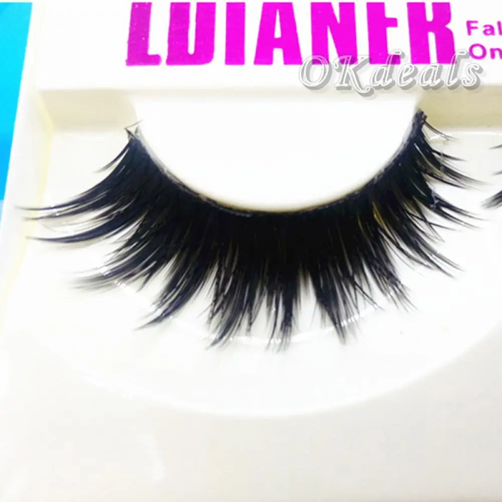 1 пара модный дизайн натуральные длинные толстые накладные ресницы для