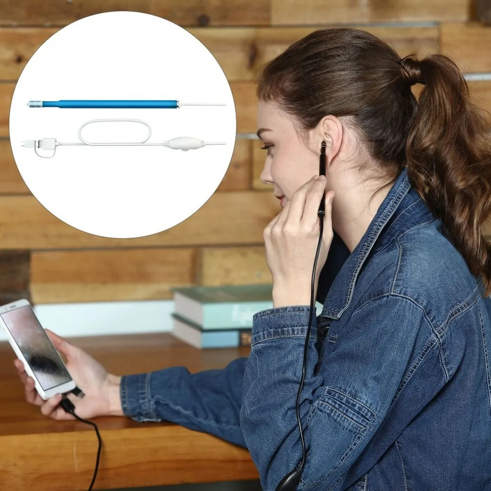 3 в 1 USB эндоскоп для чистки ушей 5 мм|Уход за ушами| |