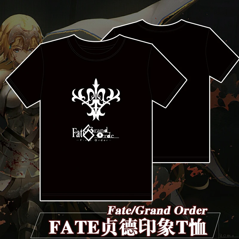 Футболка унисекс с героями аниме Fate Series топ коротким рукавом принтом йоны дуги
