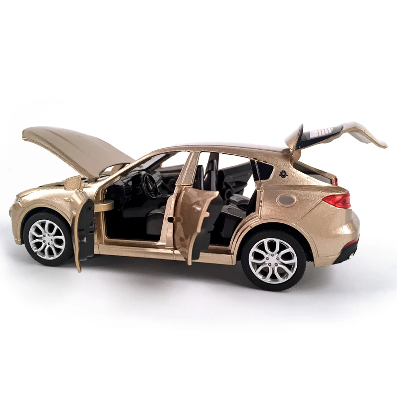 Модель внедорожника Maserati Levante из сплава литая машинка со звуком светильник в