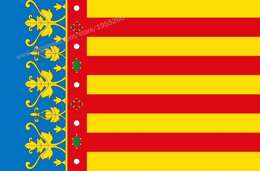 

Flag of Valencia 3 x 5 FT 90 x 150 cm Spain Provincial Flags Banners