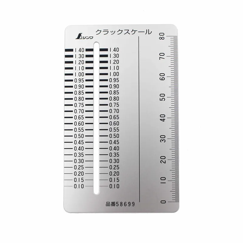 

SHINWA wedge-shaped feeler gauge stainless steel slit detection slit wide bevel wedge type gap ruler