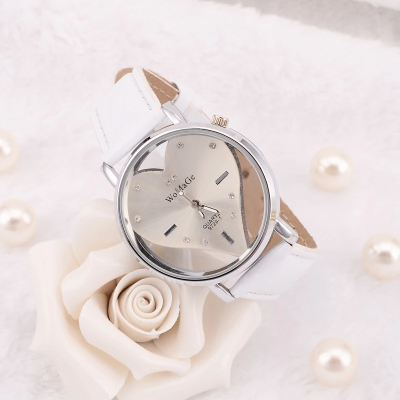 Женские часы Vogue Feminino Relogio модные изысканные персиковые с сердечками