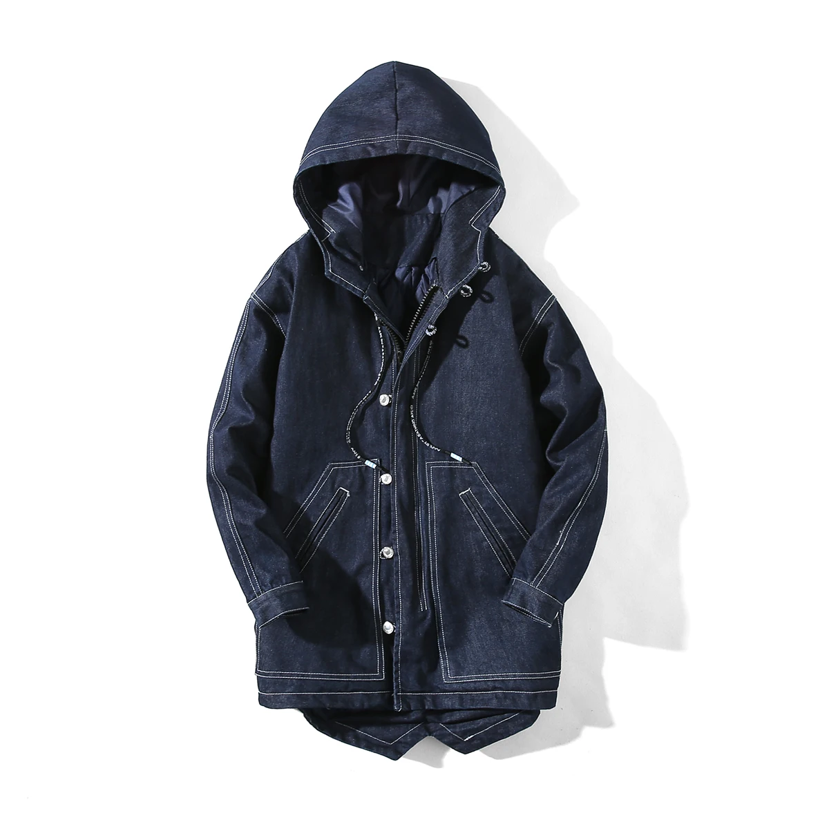 S-5XL, Длинные мужские куртки и пальто, модные мужские джинсовые куртки, толстые теплые зимние пальто, мужские ковбойские хлопковые парки, джинсовые куртки