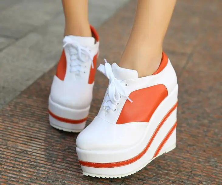Zapatos mujer женская обувь на высокой платформе танкетке и высоком каблуке цвет