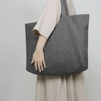 large women shopping bag ladies shoulder bag totes eco shopping bag daily use foldable canvas bag canvas women female