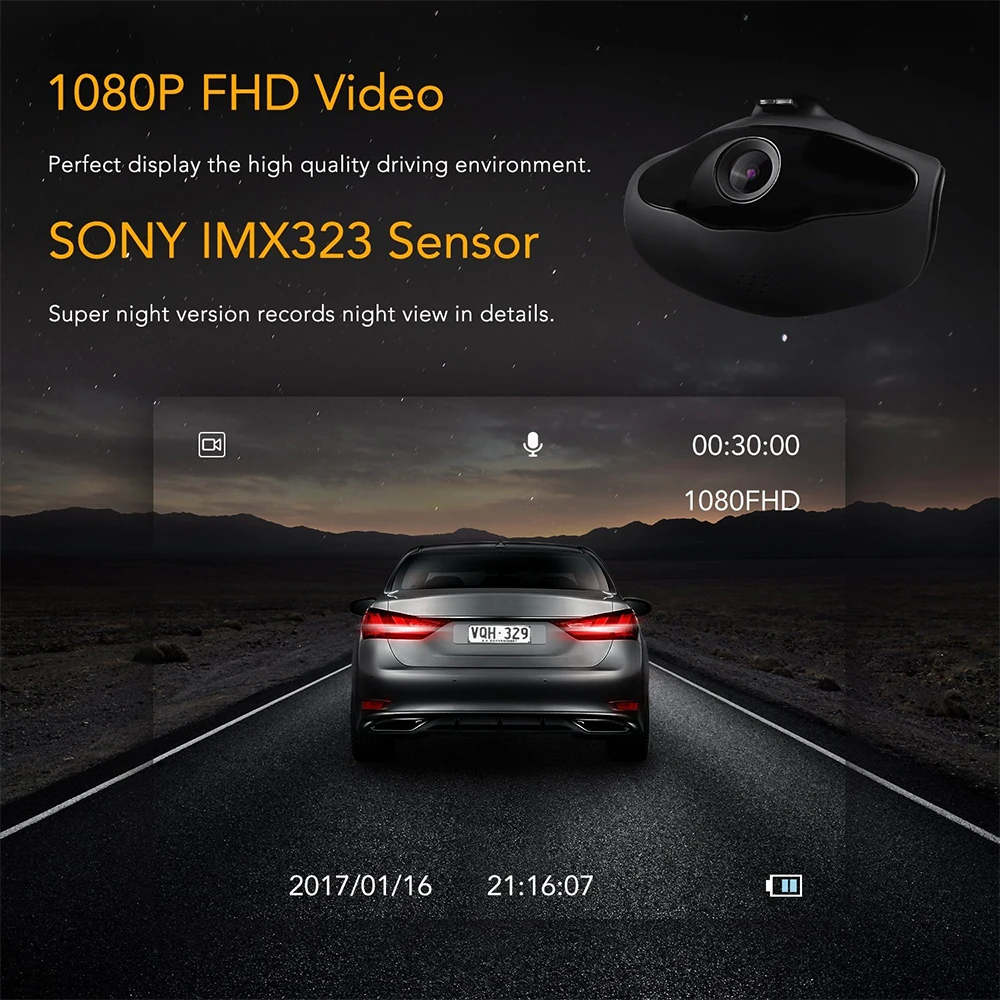 apeman C470 Mini Car Camera Dash Cam DVR 1080P Full HD Video Recorder Super Night Version for Sony Sensor 650NM Lens WDR dashcam |