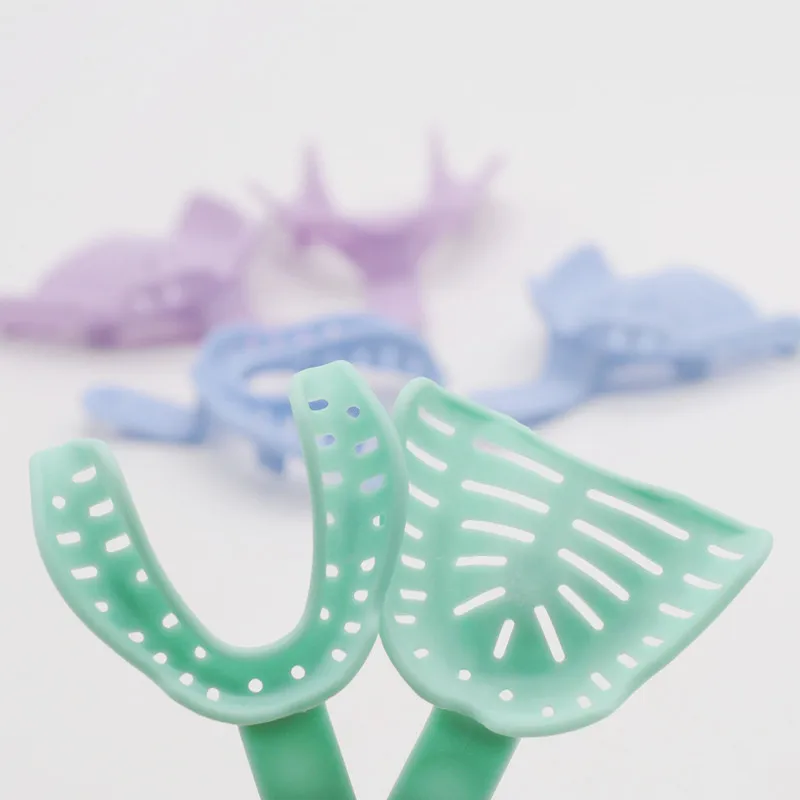 

Dental Supplies 6Pcs/Set Colorful Impression Trays Plastic Materials Teeth Holder For Dentist Lab