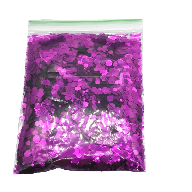 Голографические фотообои блёстки шестиугольные Flakes 50 grs крупные блестки
