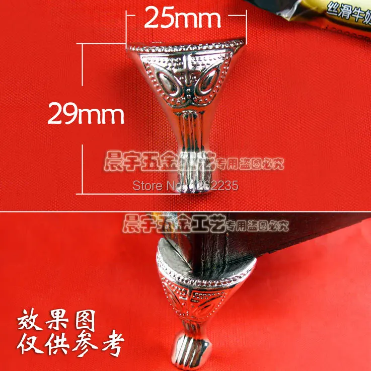 

25*29mm Antique wooden foot zinc alloy Wine sides metal foot care Green bronze corners tiger feet Wholesale