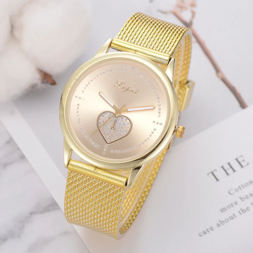 Женские круглые часы розовое золото Элегантные наручные Брендовые Часы с