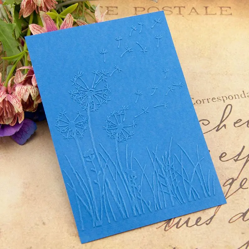

Plastic Embossing Folder Template DIY Scrapbook Photo Album Card Making Decoration Crafts Dandelion