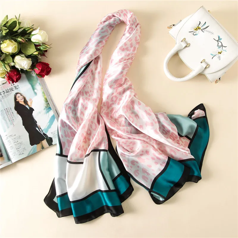 

Модный весенне-осенний женский шарф качественные мягкие шелковые шарфы 2019 Роскошная Брендовая женская Пляжная накидка шелковая бандана