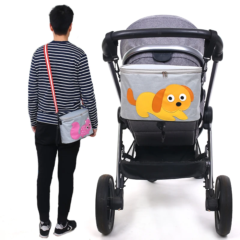 

Cartoon Thermal Insulation Baby Diaper Bags For Strollers Waterproof Nappy Changing Bags Mommy Stroller Bags Cooler Bags