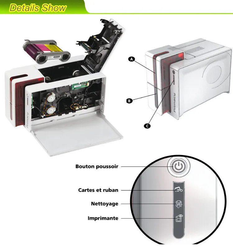 Evolis Односторонний принтер для удостоверения личности Evolis primacy принтер для кредитных карт замена принтера pebble4