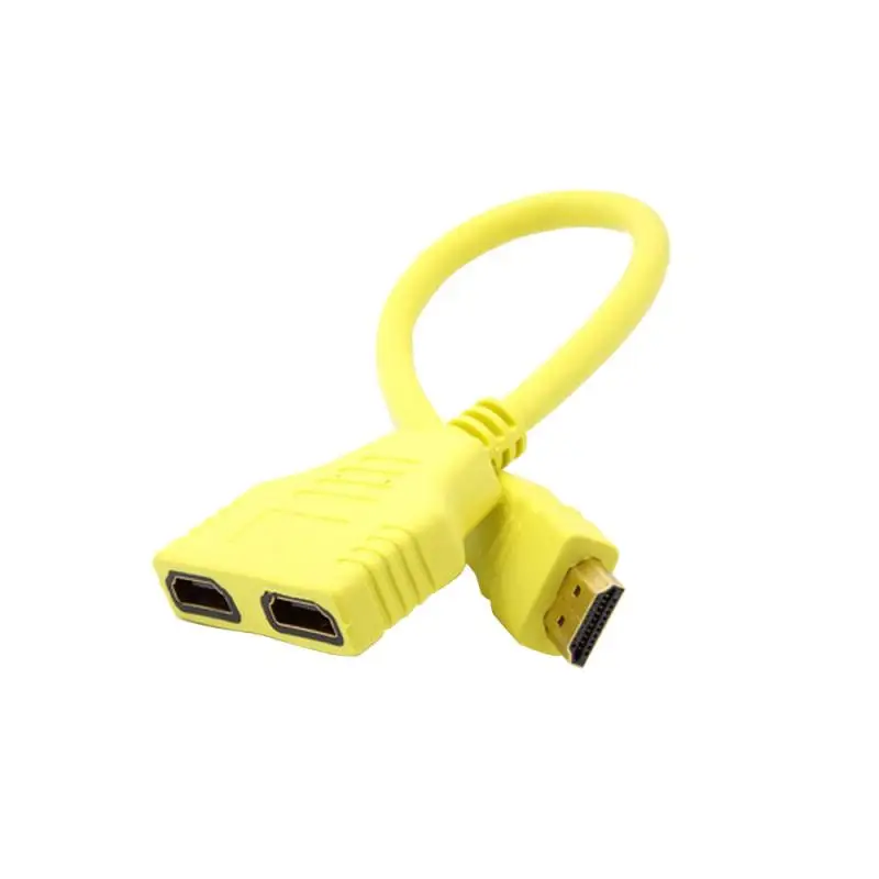 HIPERDEAL HDMI отклонения в размерах на 1-2 Разделение двойной адаптер преобразователь сигнала кабель-переходник для видео ТВ HD ТВ Прямая 1J23