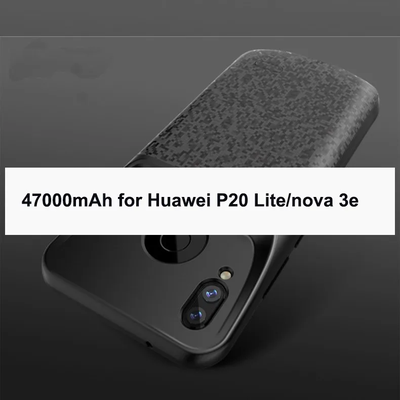 P20 Lite Black 4700 Чехол для зарядного устройства SeenDa 6000 мАч для huawei P20 Pro, высокая емкость, 4700 мАч, чехол для зарядного устройства для huawei P20 Lite Nova 3 - Цвет: P20 Lite Black 4700
