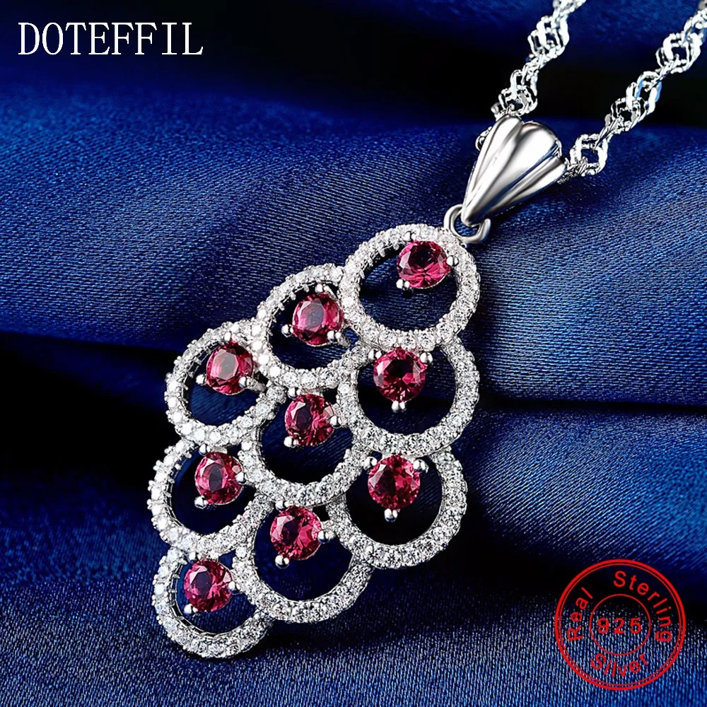 Новое поступление 925 серебряное ожерелье для женщин АААА Качество циркон кулон