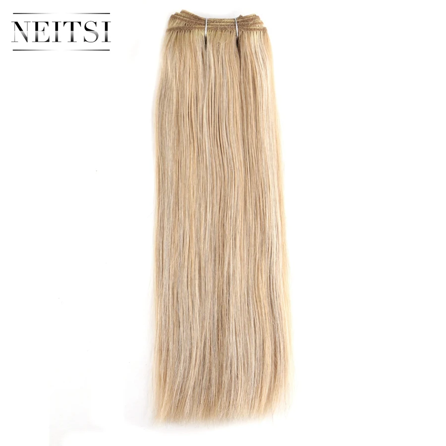 P18/613 # Neitsi прямые человеческие волосы Remy для наращивания 1"-26" 100 г/шт. 1# 1B#2#3#4#6#60# P27/613# P18/613# Двойные вьющиеся волосы - Цвет: P18/613 #