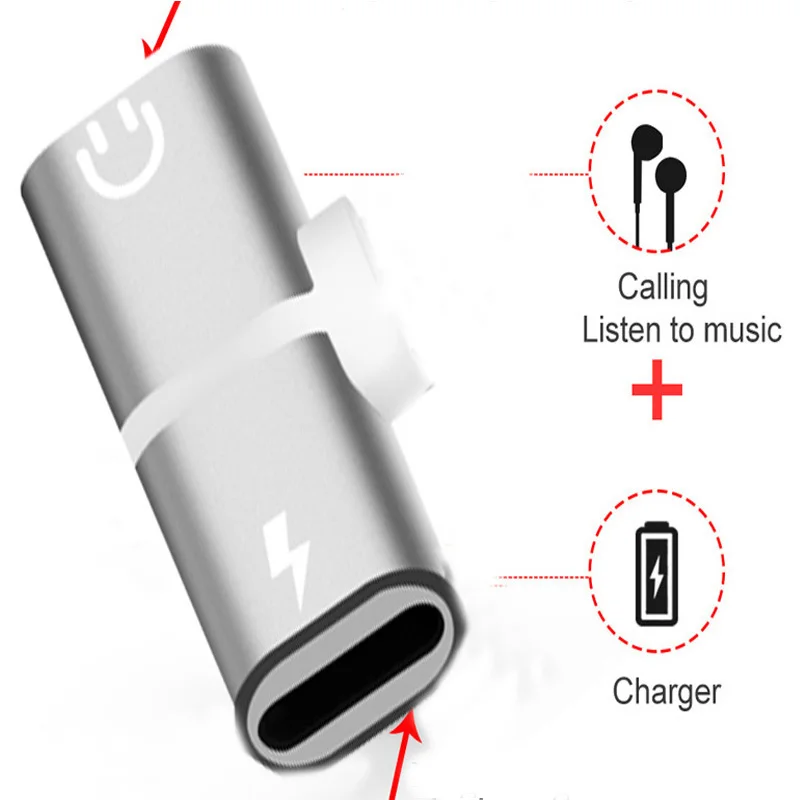 Адаптер для подсветки двойной Aux Разветвитель наушников iPhone 12X7 8 xs MaxAdapter IOS 14 аудио