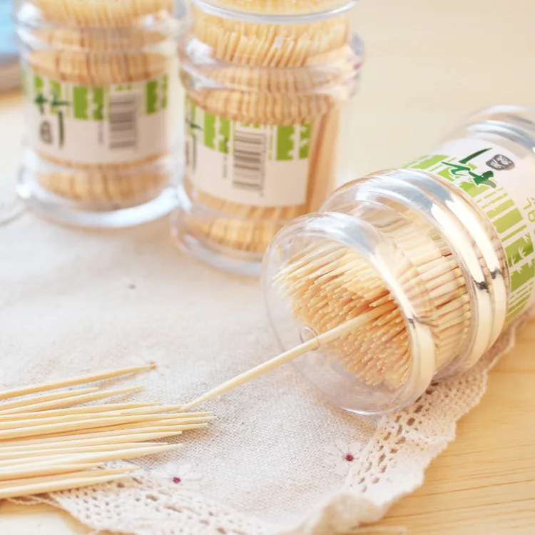 Натуральные Бамбуковые Зубочистки Экологичные одноразовые бутилированные