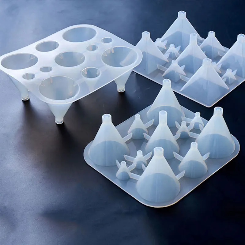 1 шт Пирамида конусов Силиконовые Ювелирные изделия формы 3D УФ смолы ремесло
