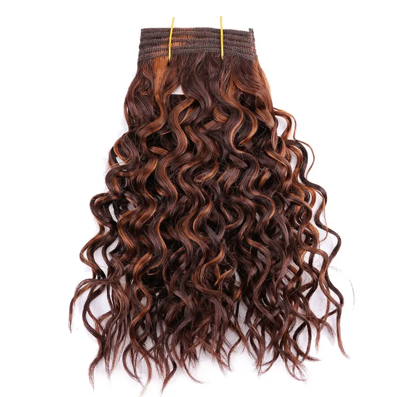 FSRHAIR 8-20 дюймов P1/30 P4/30 пучки волос влажная волна высокотемпературное СИНТЕТИЧЕСКОЕ Наращивание волос 100 г пучок волос - Цвет: P4/30